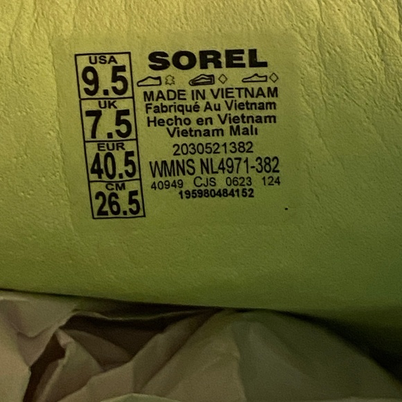 Sorel Viibe Slide On Clogs Luminous Lime Size 9.5 - Picture 10 of 13